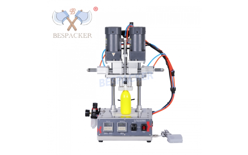 Bespacker YL-P Semi Automatic Plastic Glass Spary Bottle Cans Jar Screwing Capping Machine